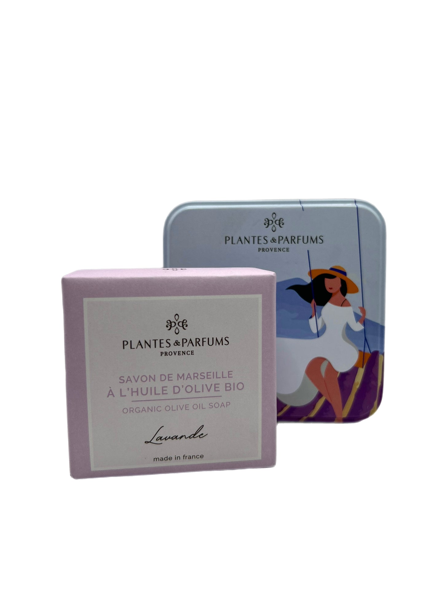 plante caja metálica provenza jabón lavanda