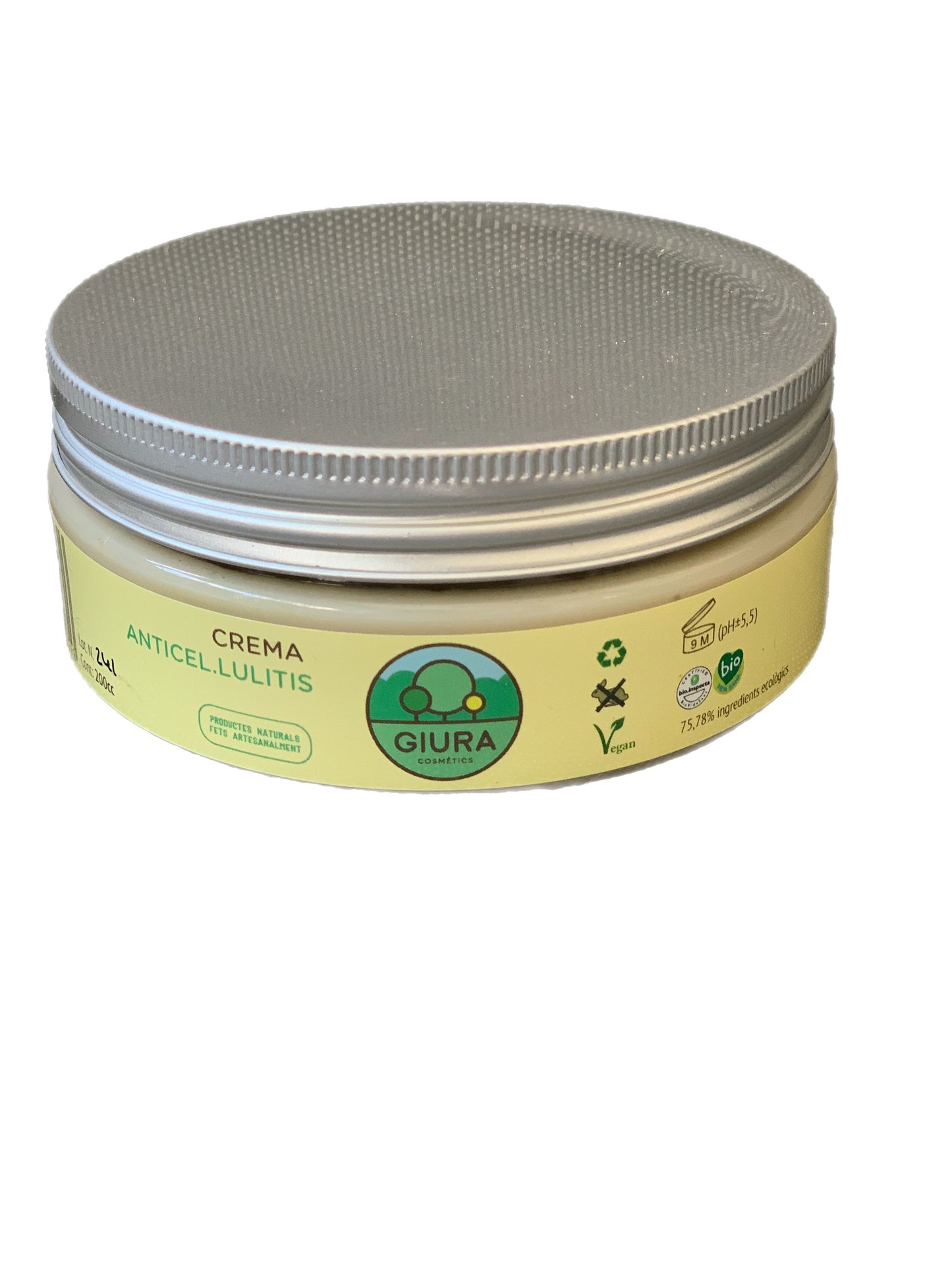crema antilcelulítica realmente eficaz. narural y certificada. Evita y elimina los depósitos de agua de los tejidos