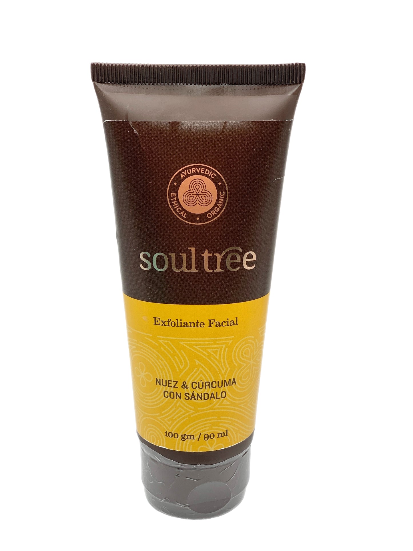 El Exfoliante facial Ayurveda de cúrcuma y nuez