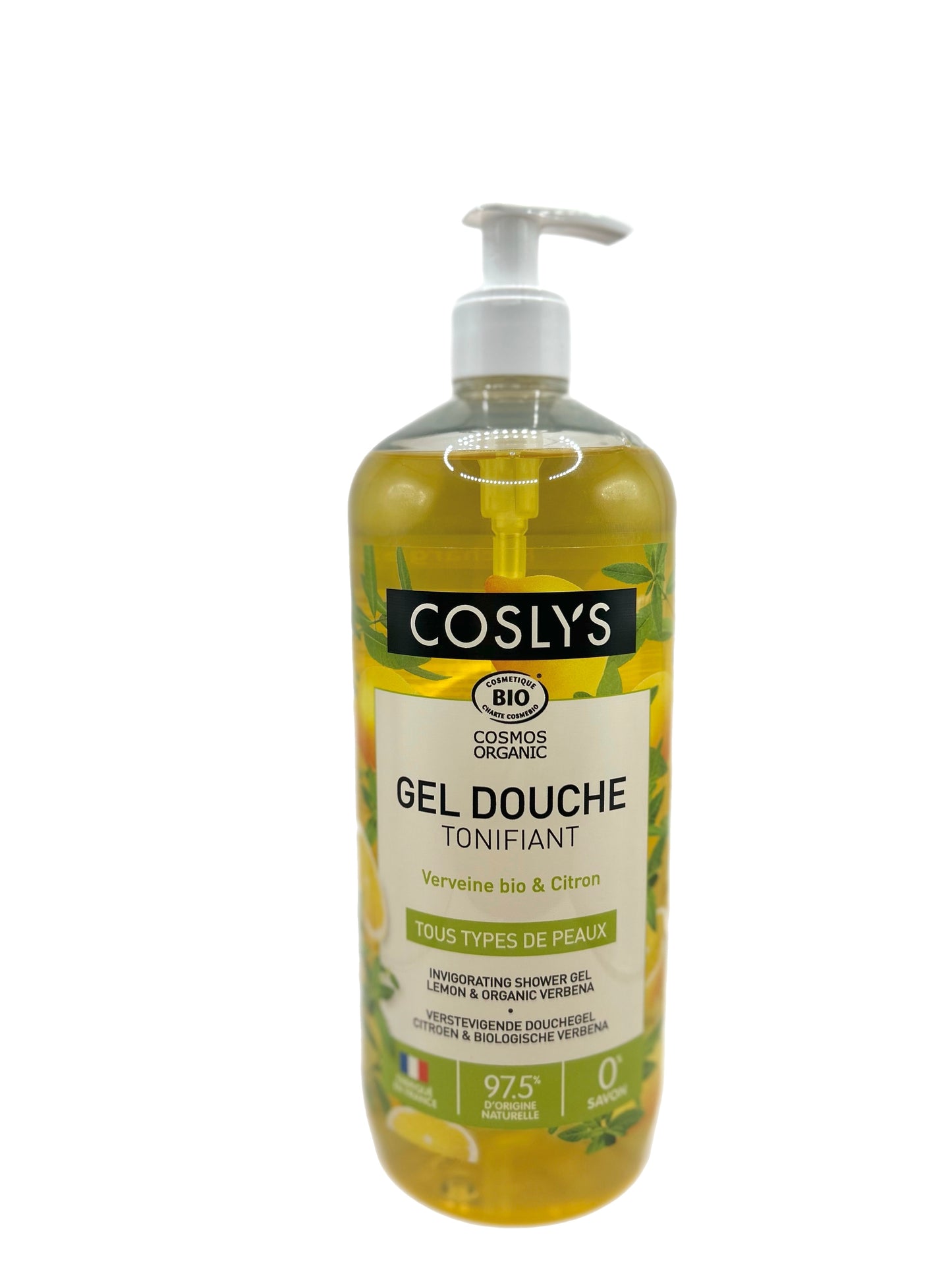 gel de ducha natural de verbena y limon