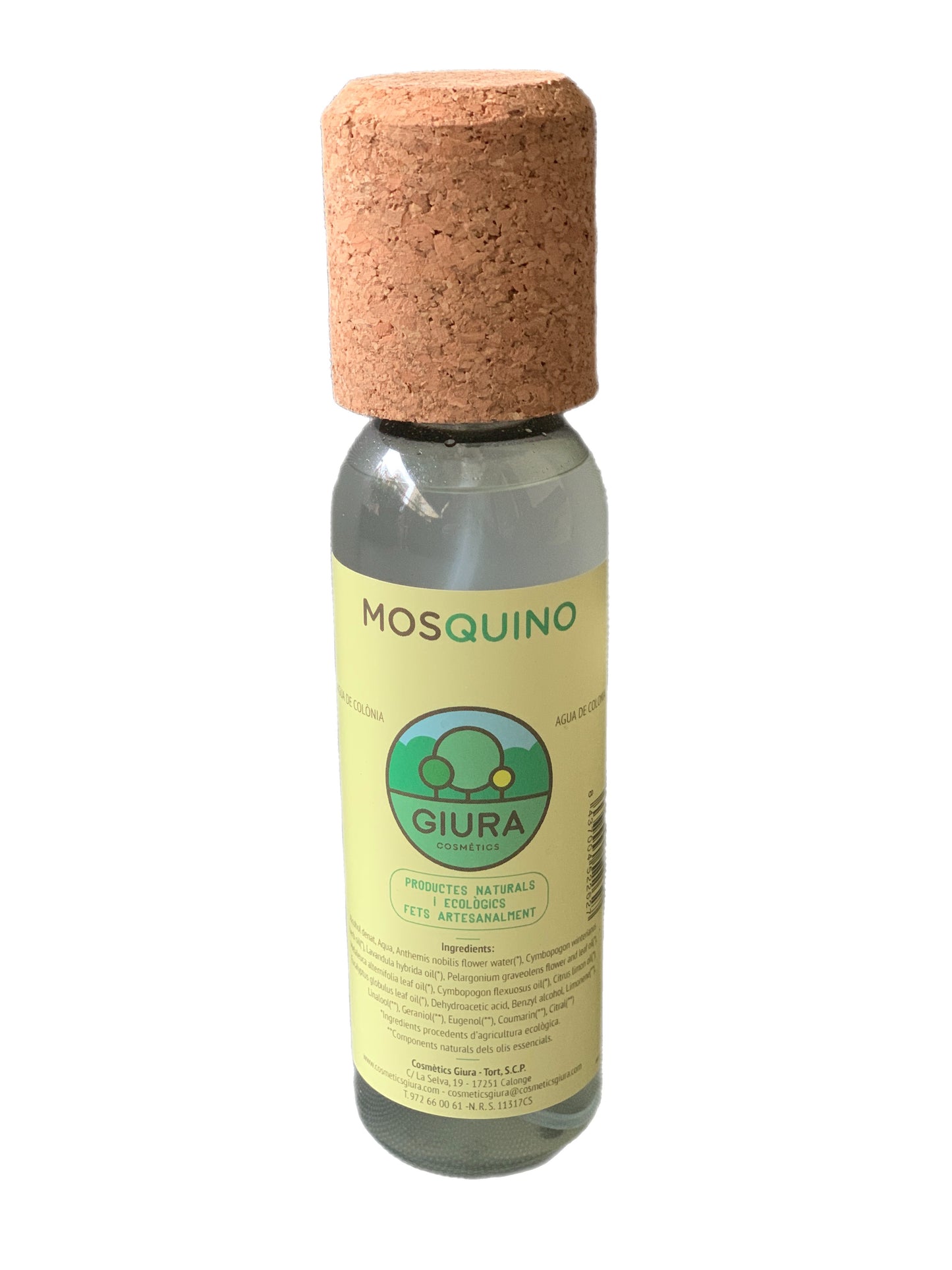 Mosquino. colonia repelente de mosquitos y otros insectos. Hecha de manera artesanal y con plantas ecológicas y certificadas. 200ml