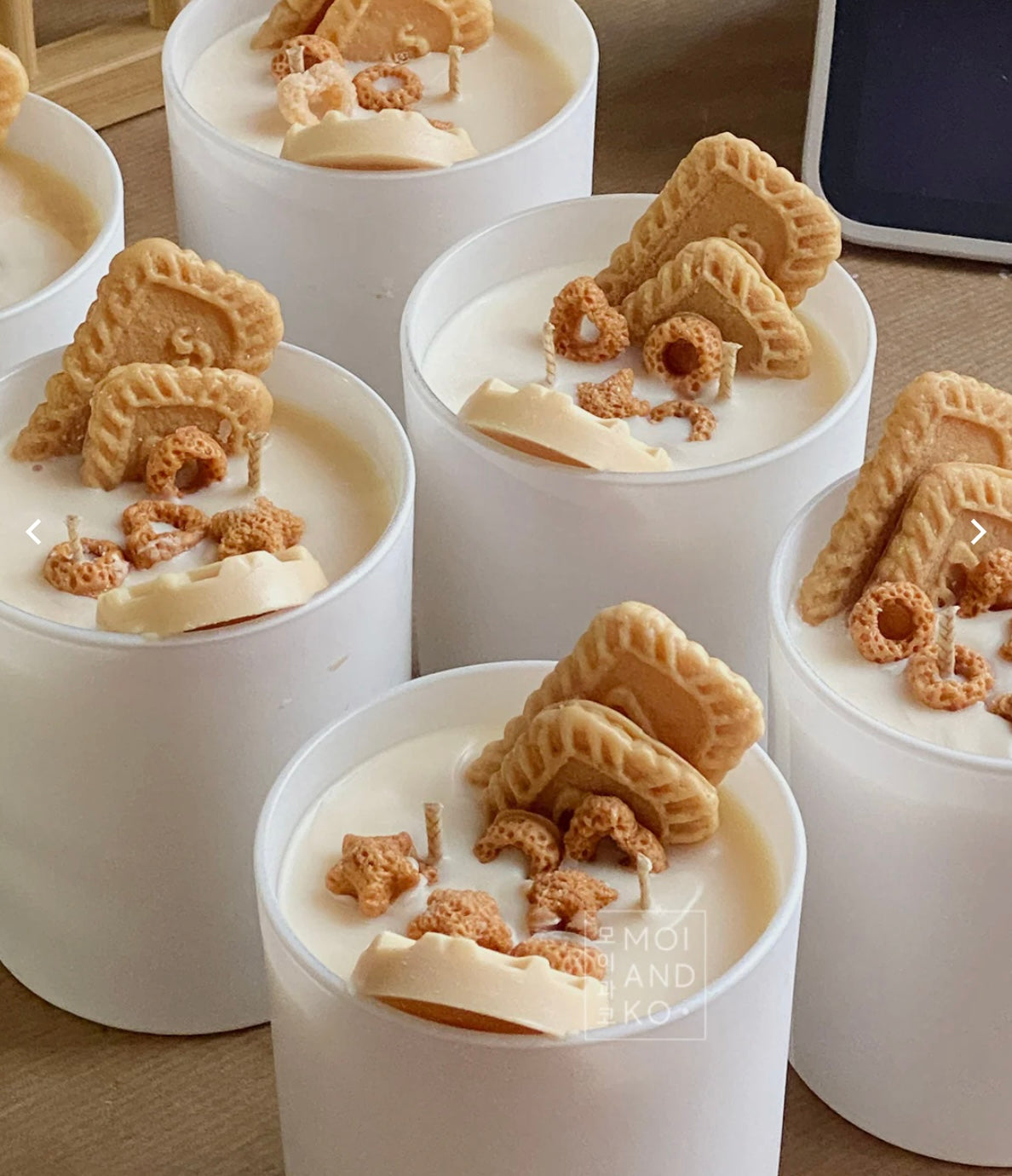vela de soja con galletas. Sin tóxicos, vegana