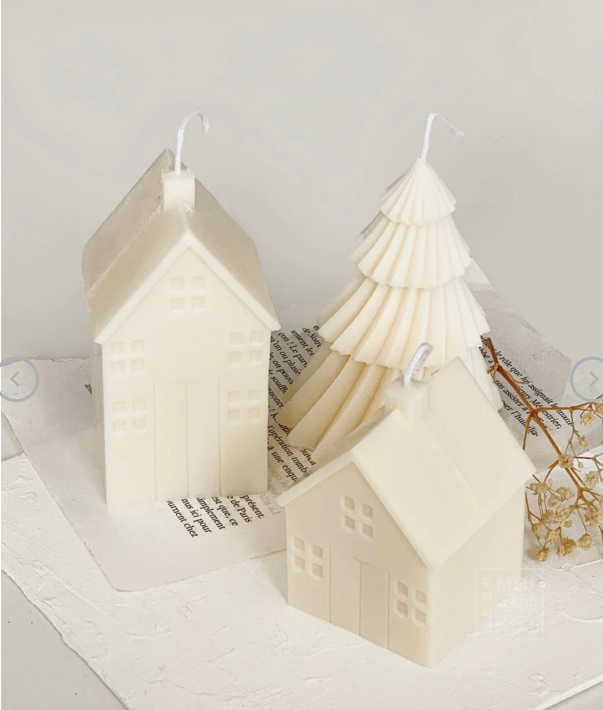 velas de soja navideñas