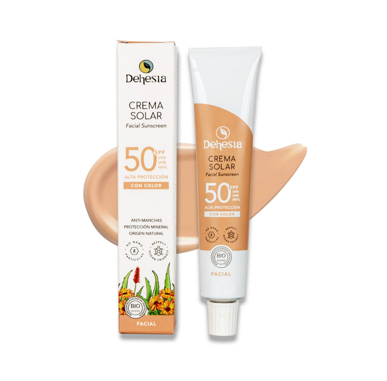 Crema solar facial antimanchas SPF5O