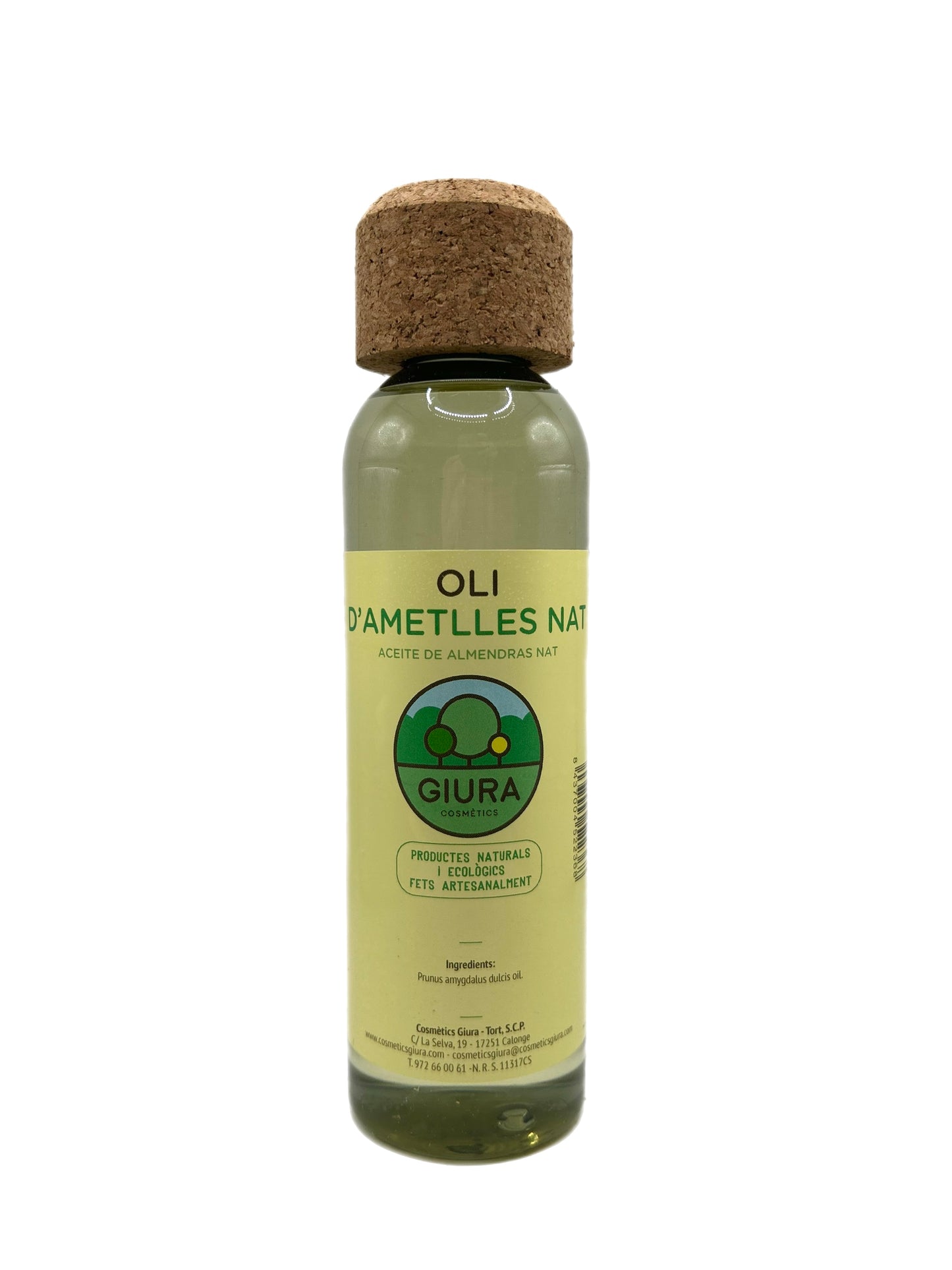 Aceite corporal y de masaje de almendras 100% natural. ideal también como aceite de base para mezclar con los aceites esenciales 