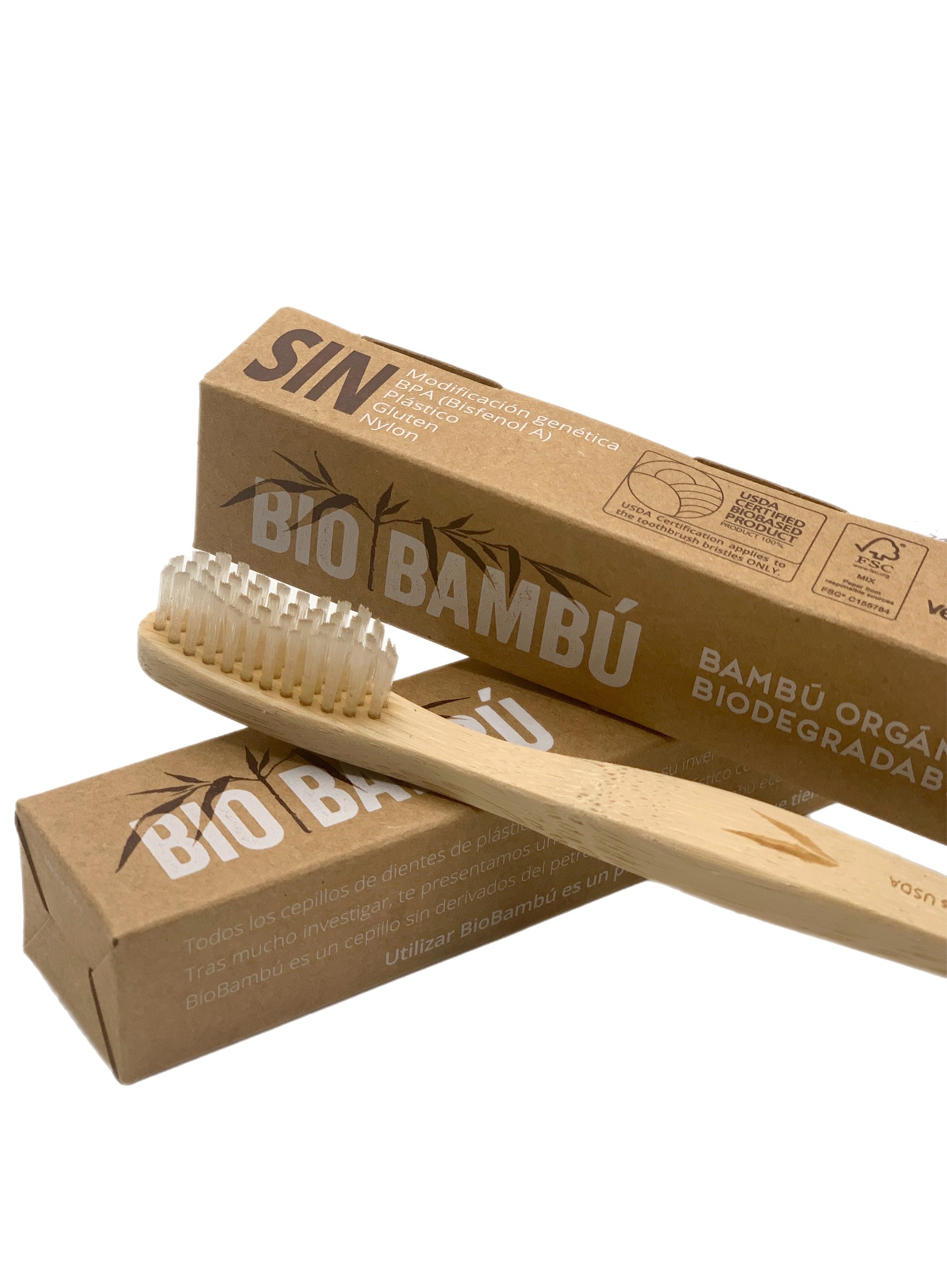cepillo de dientes de bambú din pláticos cetrtificado